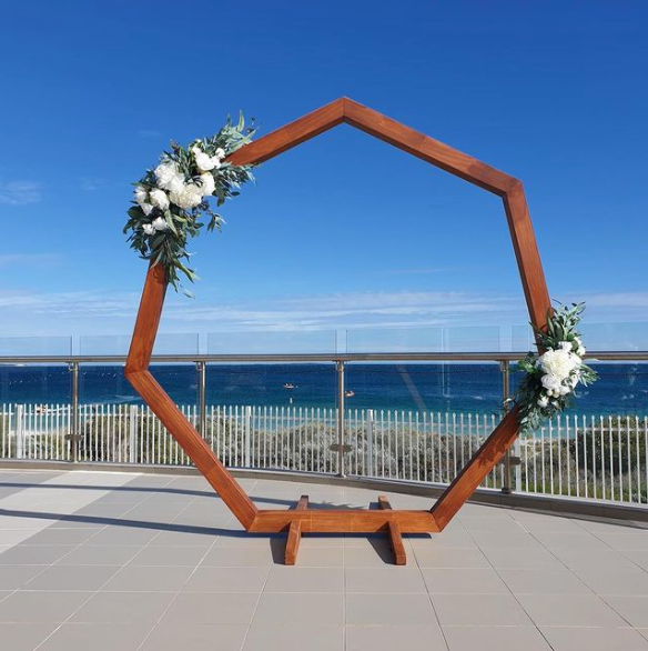 Hexagon Wedding Arch Hire