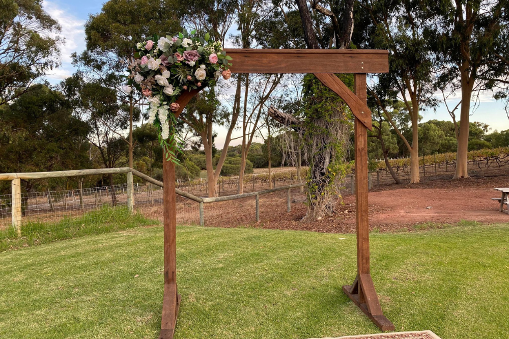Faux flower hire Perth; Flowers and draping; Over the Moon Events